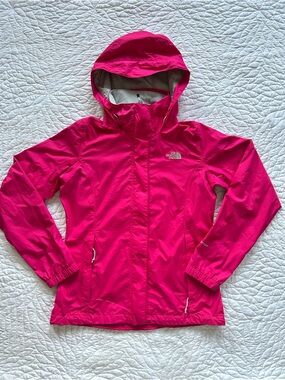 The North Face Hyvent Hooded Rain Jacket Pink Size S Excellent Condition